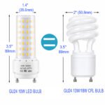 GU24 10W LED bulb with twist-lock base replacing 13W and 18W CFL bulbs