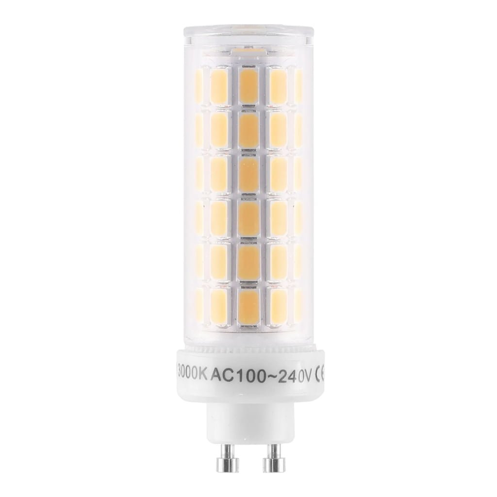 GU6.5 8W LED bulb on white background