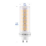 GU6.5 8W LED bulb dimensions and size diagram