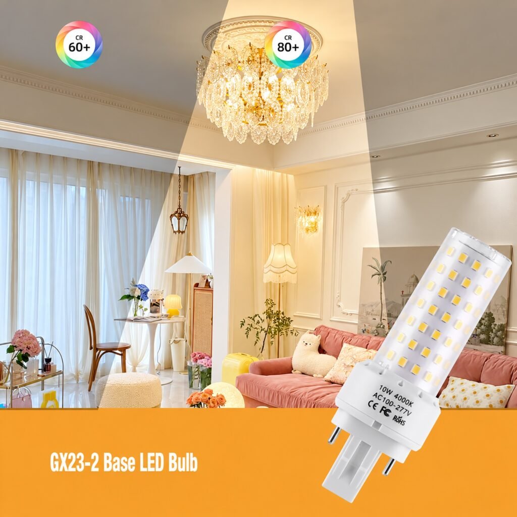 GX23-2 10W LED plug-in bulb used in indoor lighting fixture