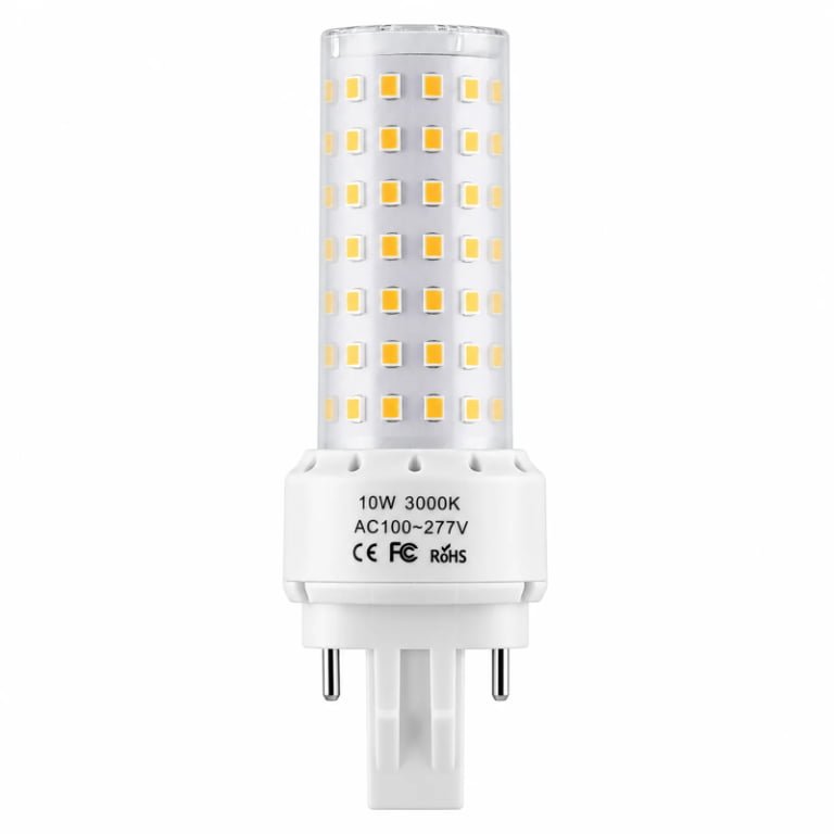 GX23-2 10W LED plug-in bulb on white background