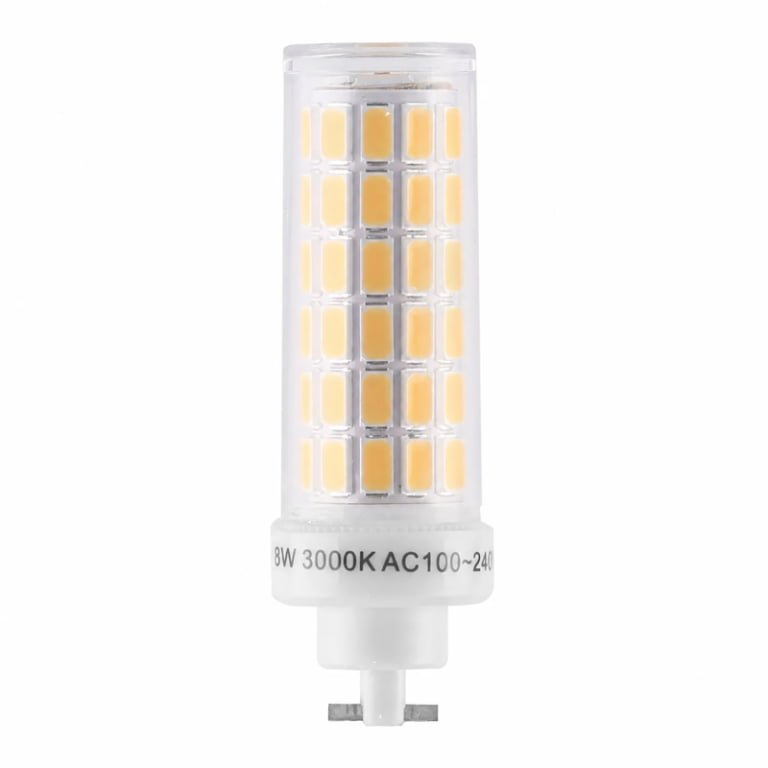 PGJ5 8W LED bulb on white background